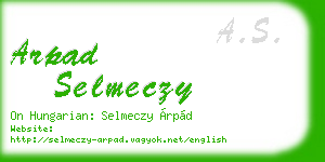 arpad selmeczy business card